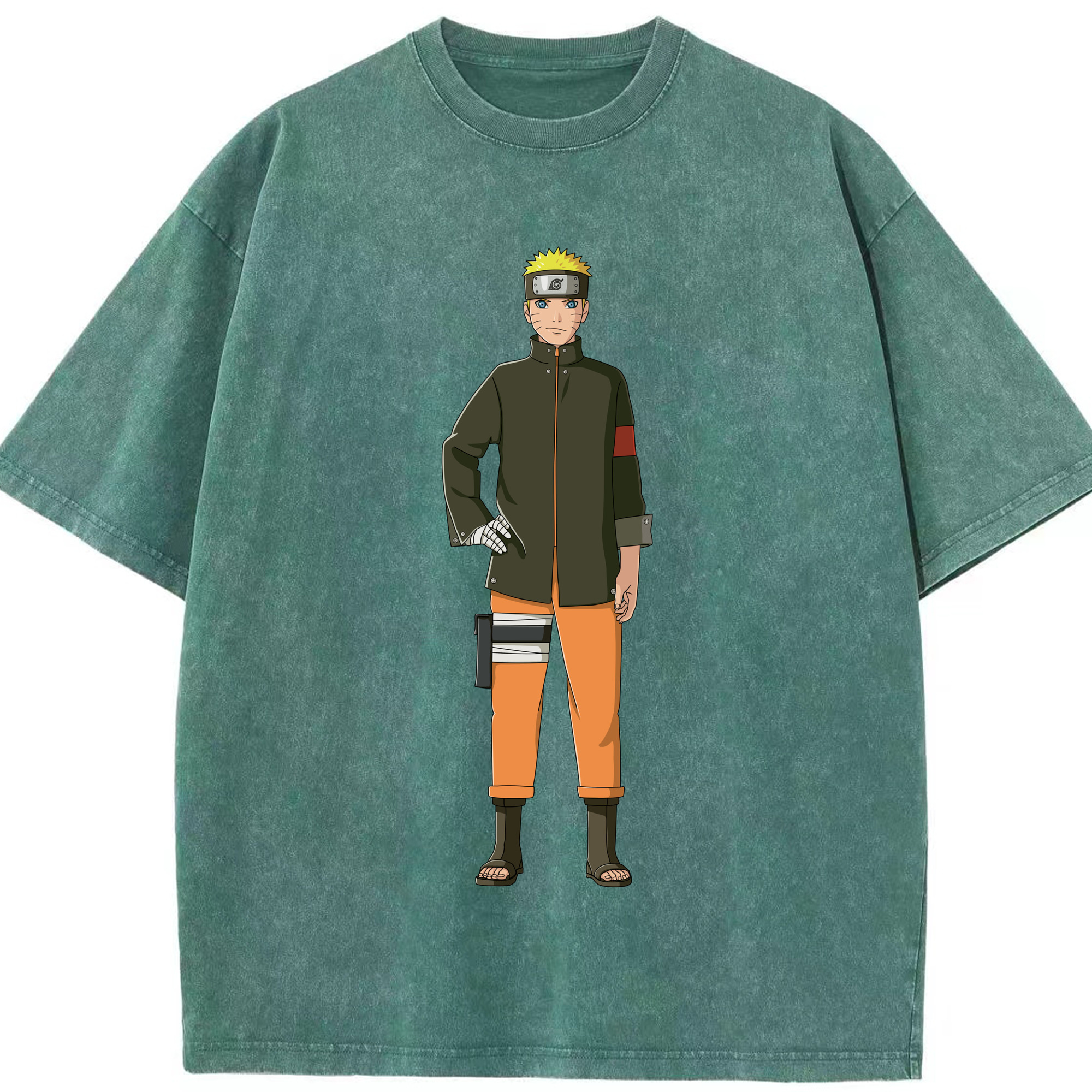 （画像用） NARUTO -ナルト- うずまき ナルト Uzumaki Naruto 綿100% ヴィンテージ風 半袖Tシャツ（フロントプリント）